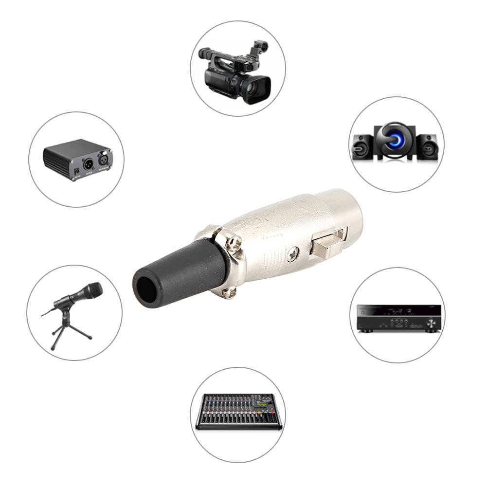 10pcs Japanese-Style Audio Microphone Female Head XLR Adapter Connector with Screw