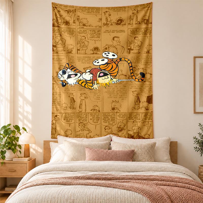 Calvin and Hobbes Tapestry highquality for decorating living room bedroom dorm walls ideal as bedroom wallart orholiday gift