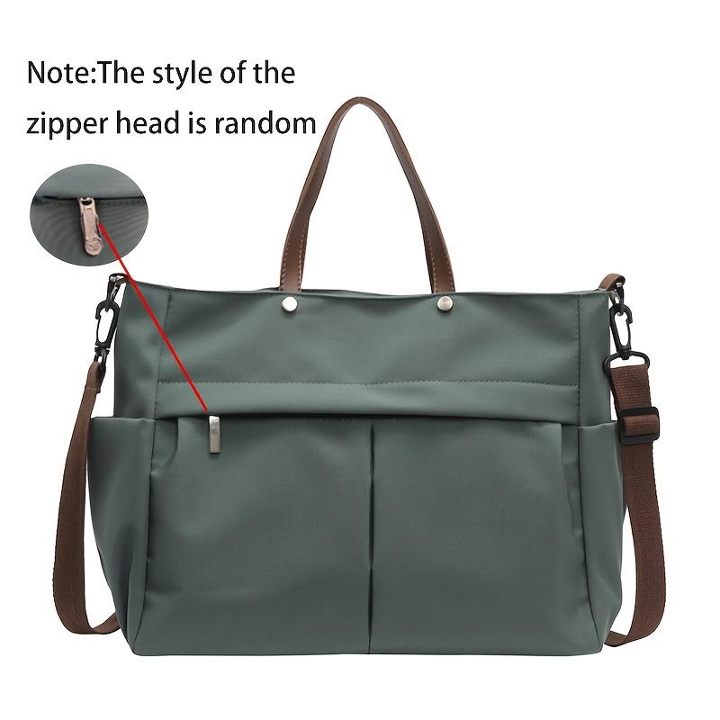 Stylish Nylon Women Tote Bag Shoulder Bag Featuring Two Pockets Large Capacity Commuting Handbag