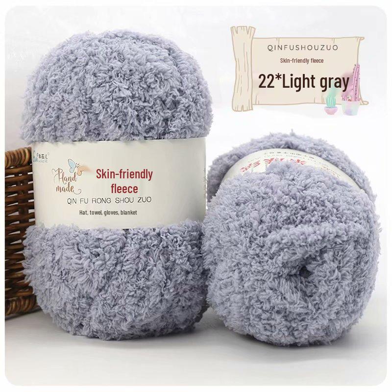 50g Fluffy Coral Velvet Yarn: Skin-Friendly, 3-Strand for DIY Knitting, Hand-Knitted Scarves & Crafts