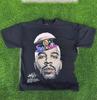 American Trendy Hip Hop Street Style T-Shirt Unisex Celebrity Portrait Print Tee Kanye Photo Top  Sport Loose Streetwear Teess