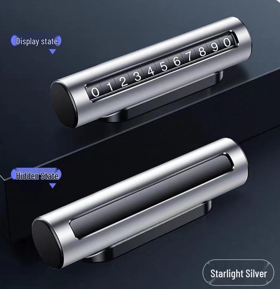 

Retractable Car Parking Sign – Concealable Temporary Notification срібний