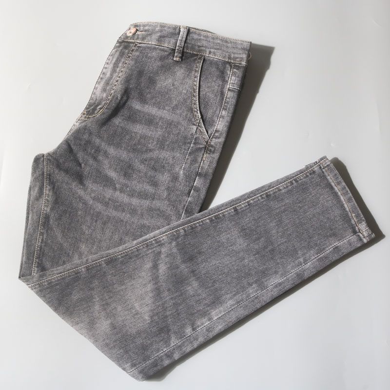 Fashion Brand Foreign Trade Factory Leftover Stock Spring and Summer Jeans Smoke Gray EUR28
