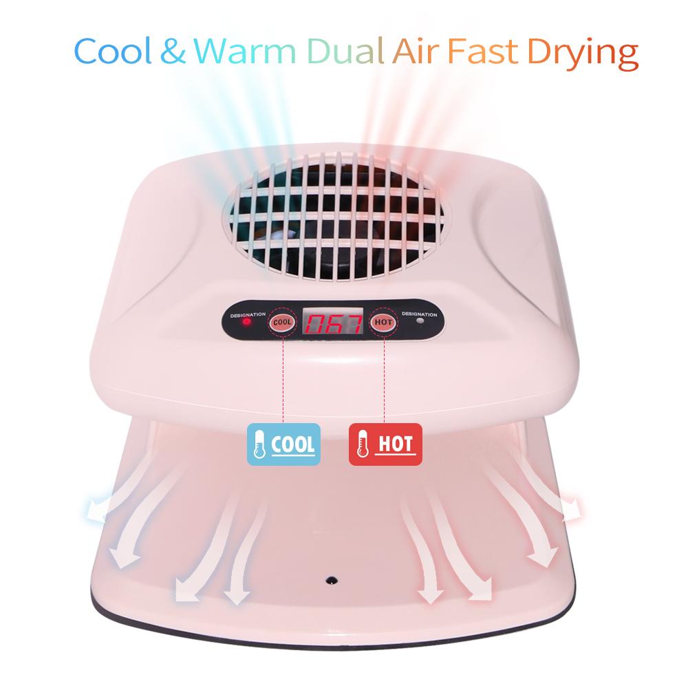 LINMANDA Nail Dryer with Automatic Sensor Timing Air Nail Fan Blow Dryer Warm & Cool Wind Blower Dryer for Regular Nail Polish