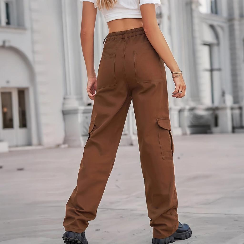 Women's High Waist Washed Women's Jeans Fashionable Versatile Straight Leg Pants