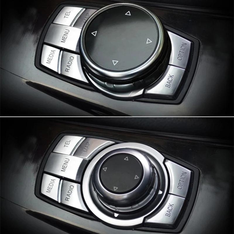 Car Multimedia Buttons Decorstion Cover Trim Sticker Fit For BMW 1 2 series 3 series 4 series 5 series 7 Series X1 X3 X4 X5