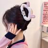 Cartoon Rabbit Ear Shark Clip Double Side Plush Bear Hair Clip Plush Cloud Hair Claw  Wash Face