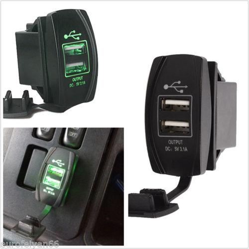 

Быстрая зарядка 12 24 В 3 1 А Двойное USB автомобильное зарядное устройство ABS+Резина DC 12 В 20 А, DC 24 В 10 А