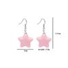 Korean Stereo Cartoon Candy Color Resin Star Dangle Earrings for Women Students Cute Creative Earrings Jewellery Accessory Gifts