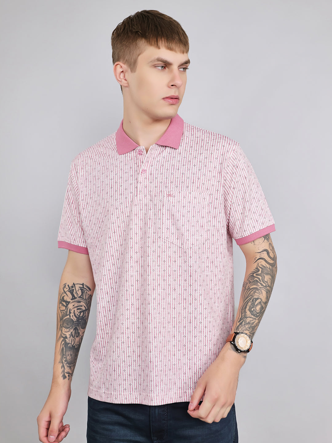 Monte Carlo Men Regular Fit Pink Tshirt S розовый