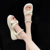 Perlen-Plateau-Damenschuhe Anti-Rutsch Heiß 2025 Luxus Niedriger Preis Korea Günstig Ausverkauf im Angebot Großhandel VIP Damen-Sandalen