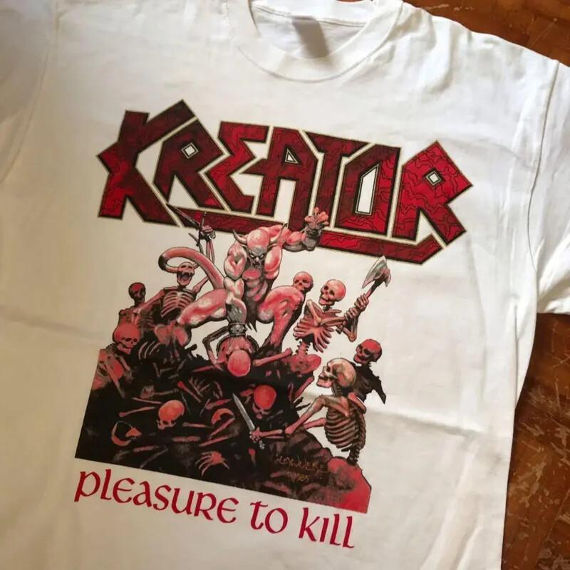 Футболка группы Kreator, Pleasure to Kill, футболка трэш-метал группы Унисекс Футболка XXL