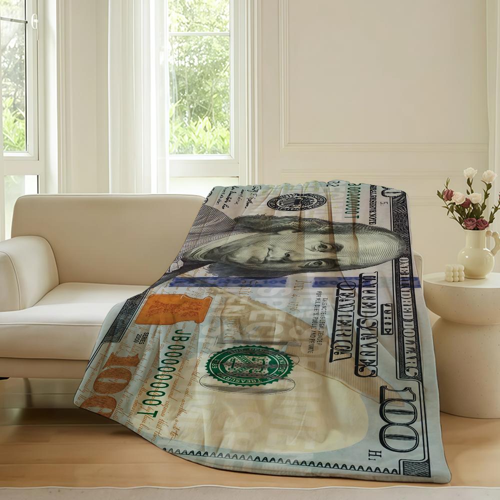 Fashion print Dolar Dolar Blanket For Sofa Office Bed Plane Travel Sleep Read Relax Camping Soft And Warm