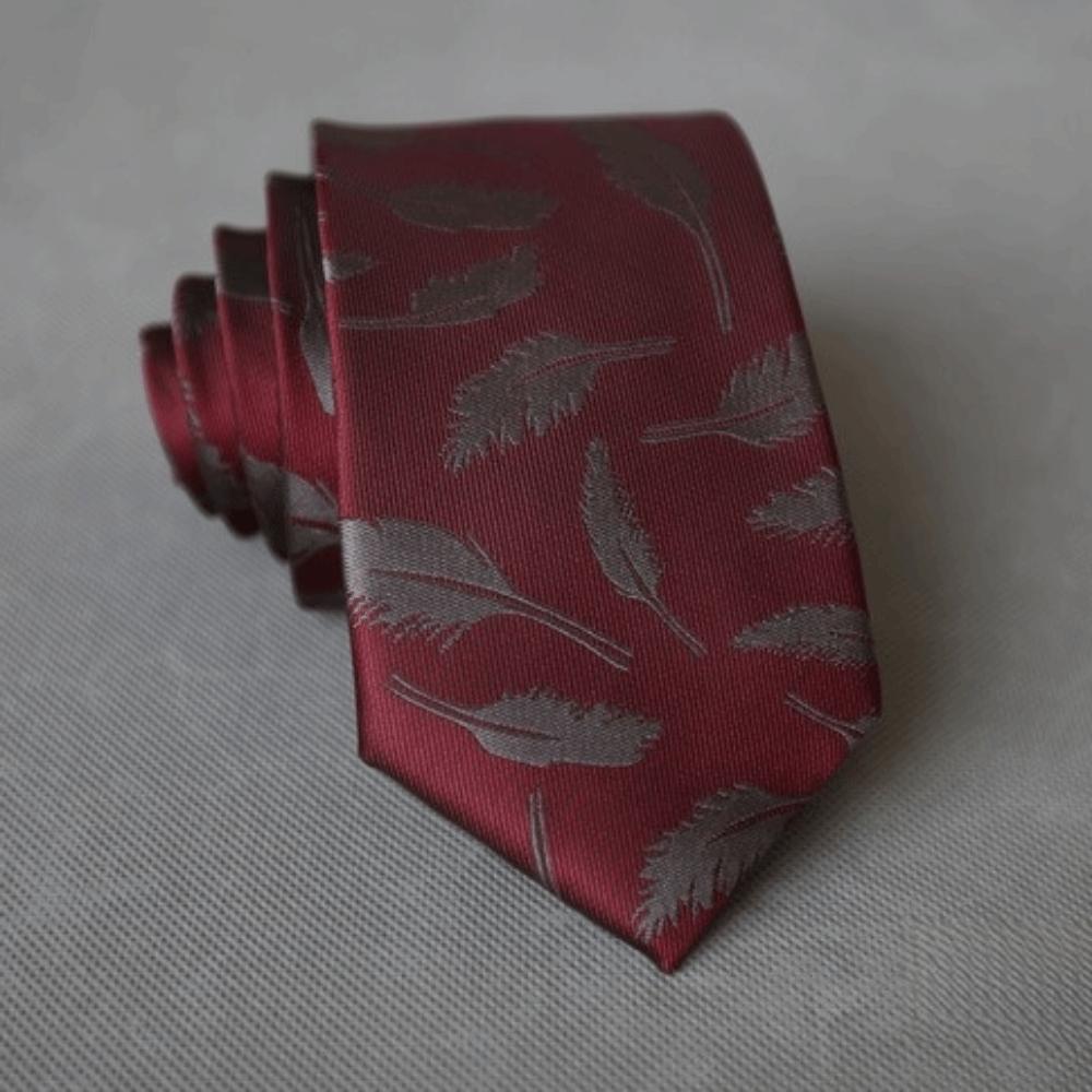 7cm Width Business Neckties Flower Feather Groom Cravat Daily Wedding Men Tie  Leisure