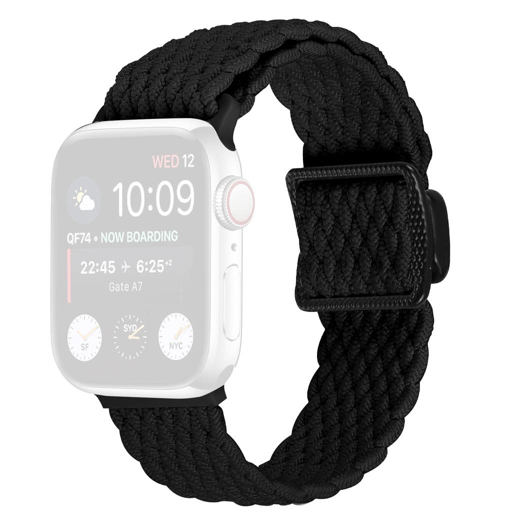 Nylon Strap for Apple Watch Series 10 9 8 7 SE 6 5 4 3 2 1 42mm 41mm 40mm 38mm Braided Watch Band with Magnetic Buckle