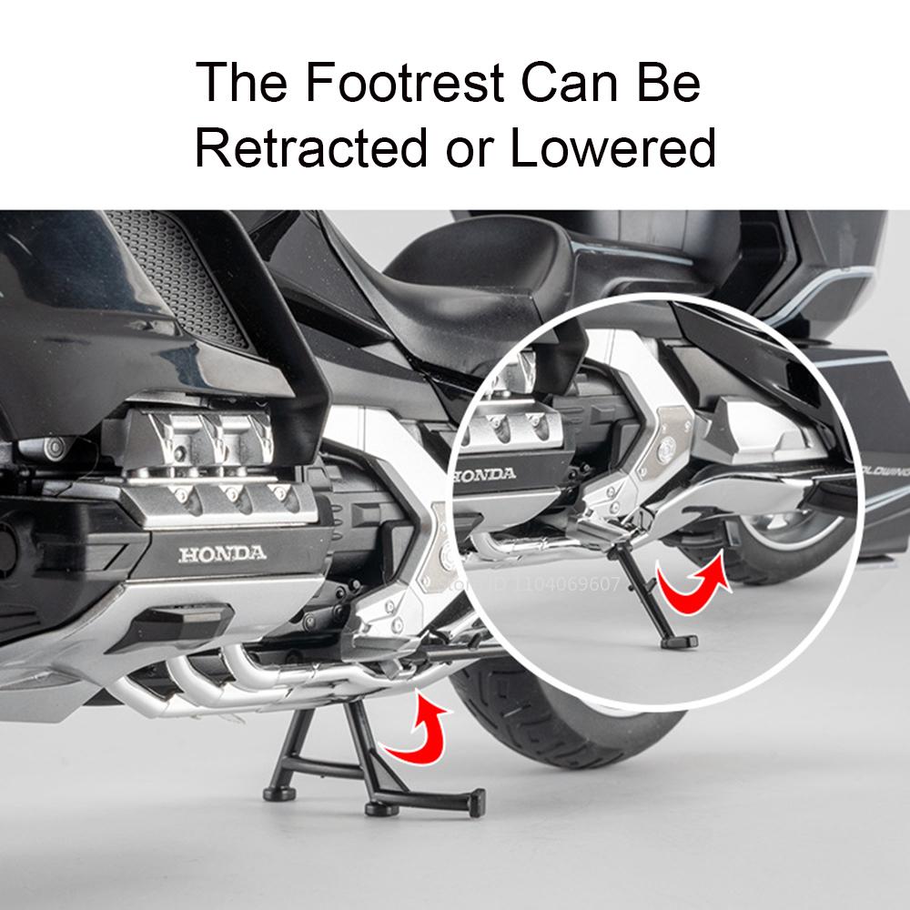 1/11 Scale Motorcycle Honda Gold Wing  GL800 2021 Model Toys Alloy Diecast Sound Light Shock Absorption Simulation Motorbikes Presents
