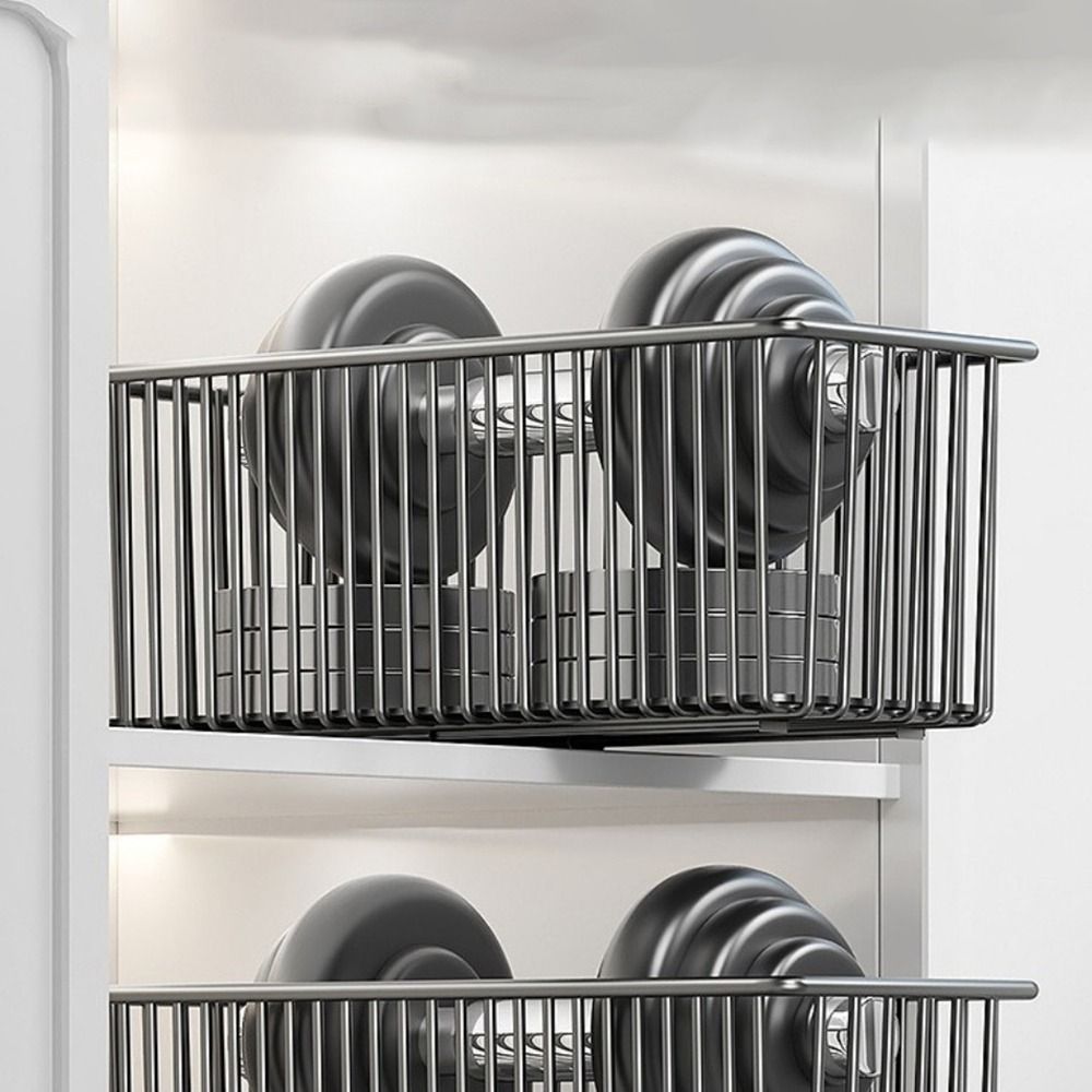 Carbon Steel Sliding Drawer Rack Large Capacity Under Sink Storage Drawer  Under The Sink