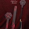 Temperature-Sensitive Color-Changing Leather Cat Paw Paddle and Whip for Practical Use
