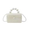 Handwoven Mini Pearl Shoulder Bag For Women With Magnetic Closure Perfect For Daily Use
