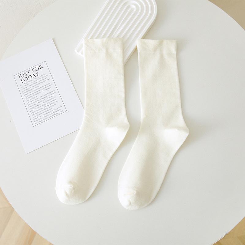 

Socks women s spring and summer socks medium tube socks Japanese loose mouth confinement socks stacking socks stockings women s stockings Zhuji socks One size fits all молоко, білий колір