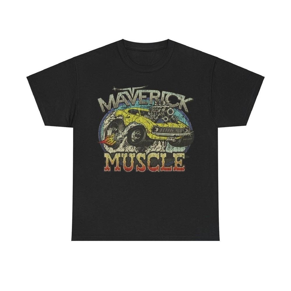 

Maverick Muscle Car 1970 Distressed Print T-shirt S