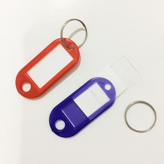 20Pcs Removable Key Tags with Window PP Prevent Missing Key Identifiers Bag Accessories