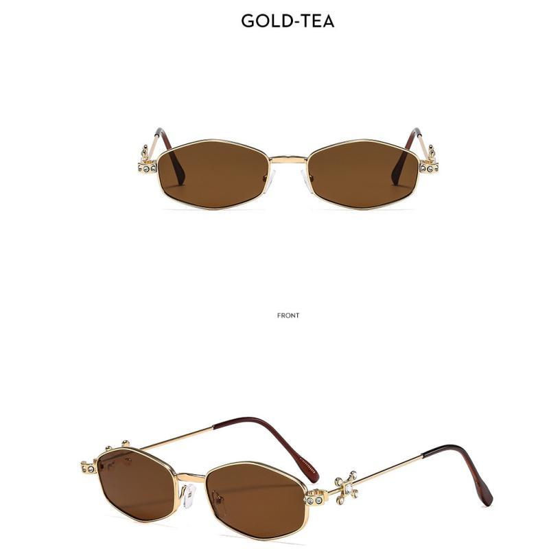 Women's sunglasses, men's and women's fashion polygonal metal sunglasses