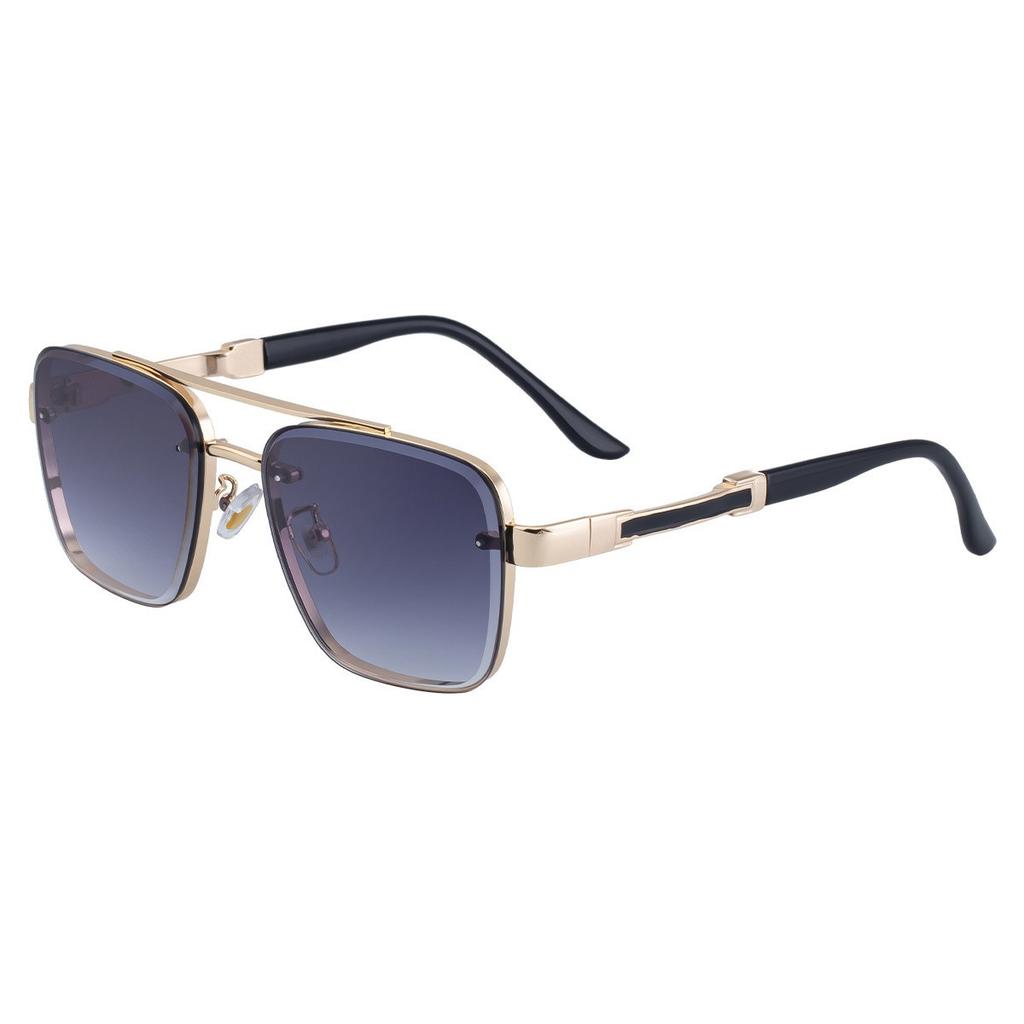 Square Mens Designer Sunglasses Metal Frame Gradient Luxury Shades Uv400 Rectangle Pilot Sun Glasses For Men