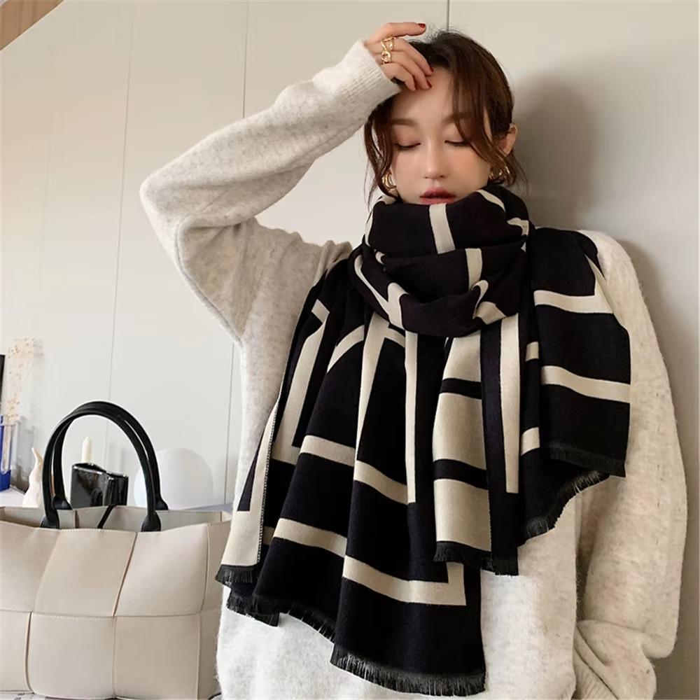 190*65cm Winter Wraps Scarf Women Lady Fringed Shawl New Cashmere Shawl