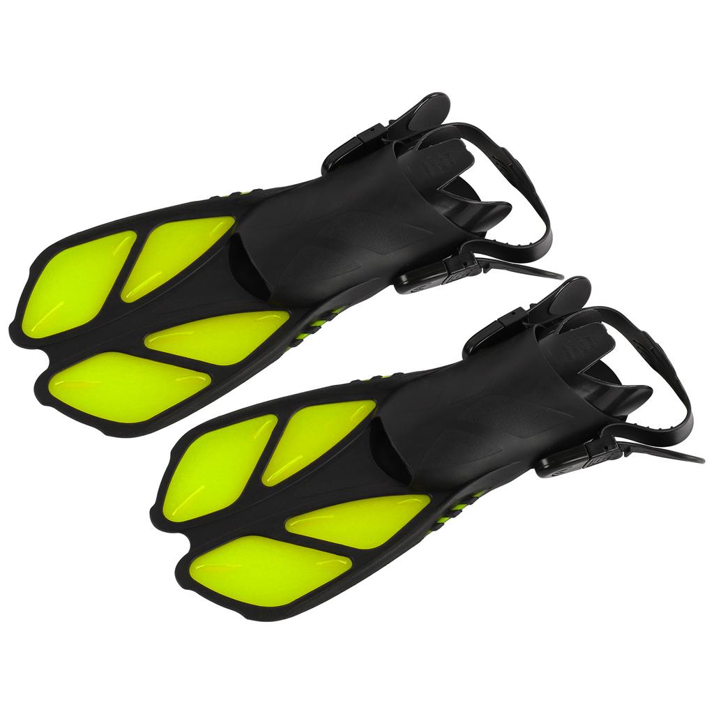 2Pcs Adjustable Swimming Fins Soft TPR Open Heel Long Diving Flippers for SnorkelingM