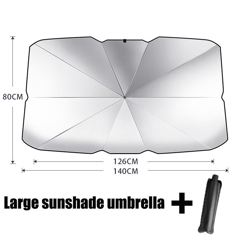 

Автомобильный передний солнцезащитный козырек Складной Большой размер Автомобильный солнцезащитный козырек Защита от УФ-лучей Автомобильный зонт для передних окон Для большинства автомобилей Внедорожников