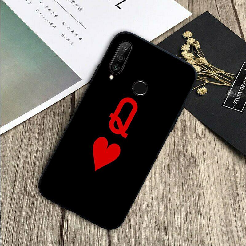 King Queen Couple Lovers For Huawei Nova 11 9 10 SE Y70 Y60 Y90 Y61 Y91 Y73 Y72 12i 11i 8i P30 P40 Lite P60 Pro Case