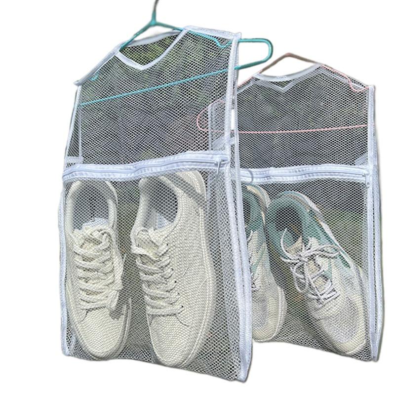 1 Stück Schuhe Kleidung Lüften Trocknen Netzbeutel Wiederverwendbarer Sneaker Waschbeutel Strapazierfähiges Gewebe Dicke Schicht Wäschebeutel 50x36cm