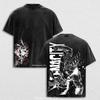 Garou One Punch Man Clothing Men Short Sleeve Manga T-shirts Vintage Washed T Shirt Casual Loose Cotton Tee Harajuku Male Tshirt