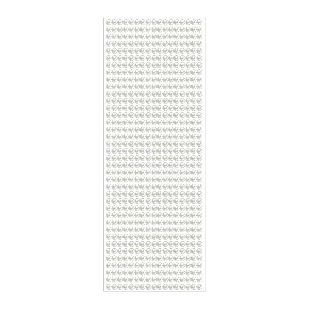 1 Vel Zelfklevende Kunstparels Edelstenen 3mm 4mm 5mm 6mm Beige Mini Parel Strepen voor Nagels DIY Knutselen Gezicht Lichaam Kunst Decoratieve Stickers