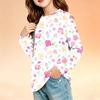 Kids' Long Sleeve Printed Round Neck Top with Pocket for Boys and Girls