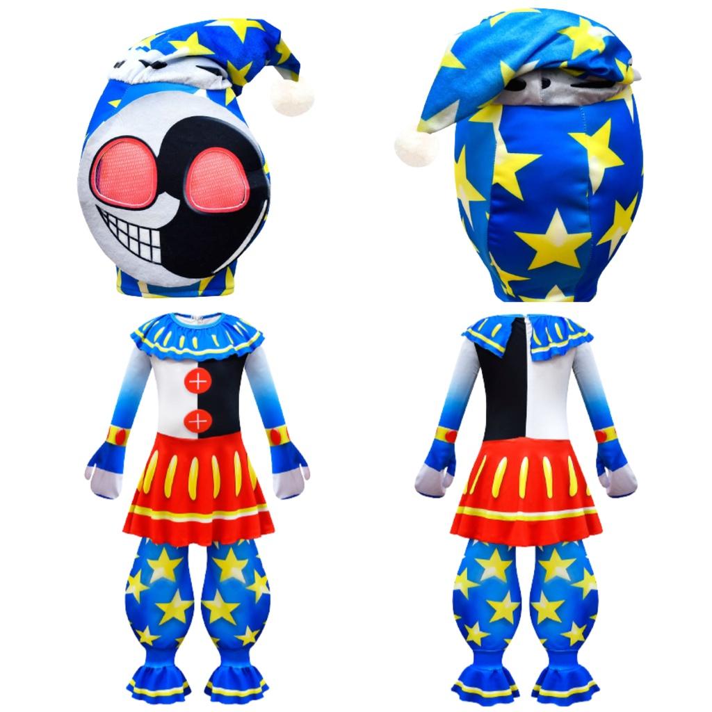 Cosplay Costume For Kids Sun And Moon Clown Halloween Jumpsuit 4630