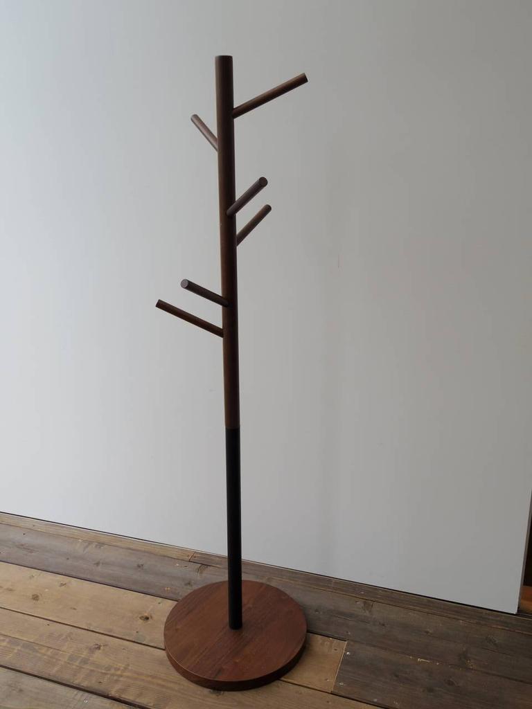 Miyatake Seisakusho FORESTA Pole 40cm Wide x 40cm Deep x 150cm Hanger, High, Brown/Black, Space-Saving, P-1500