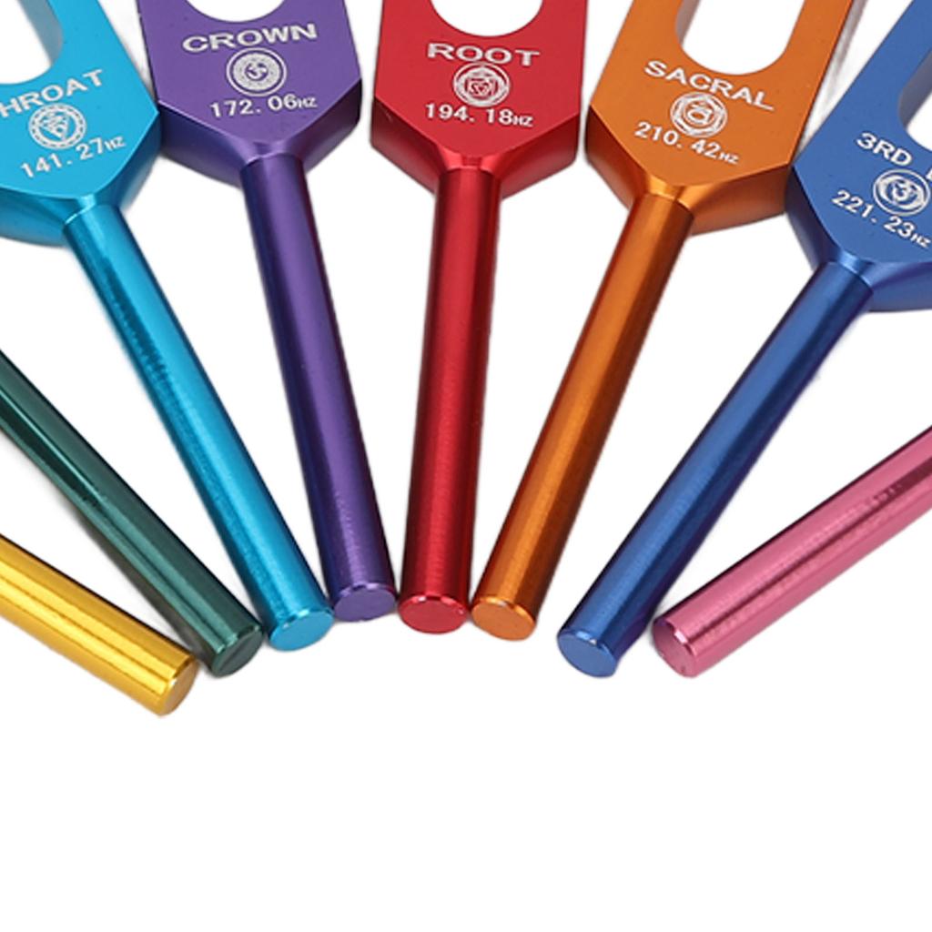 Tuning Forks Set Promote Relaxation Aluminum Alloy Resonant Tuning Virbration Forks with Hammer