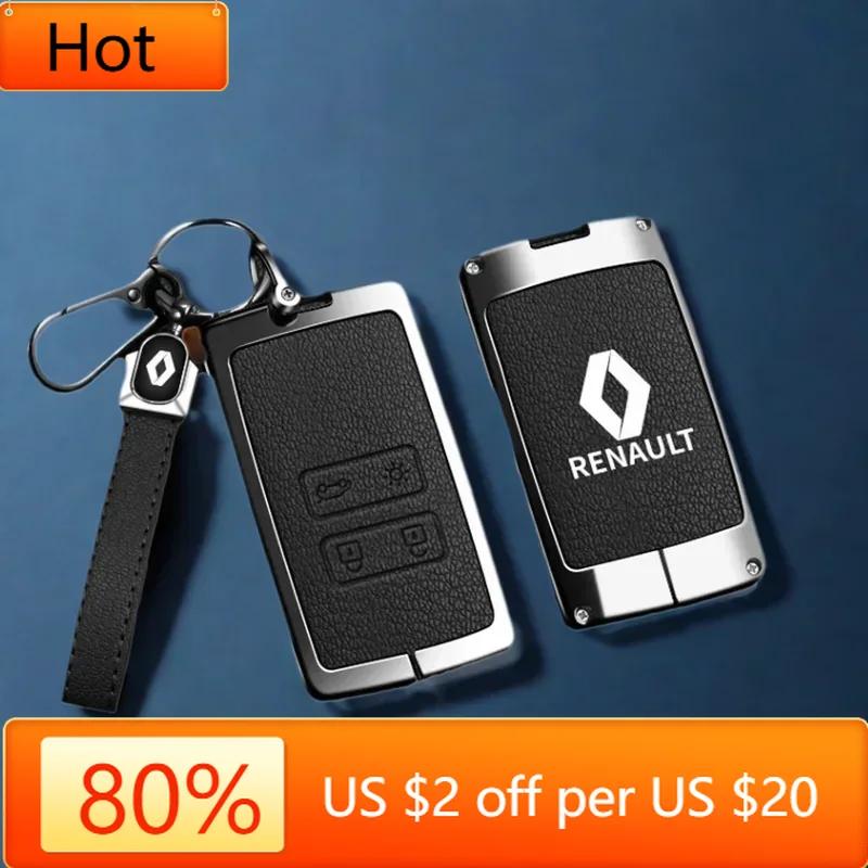 2026 Hot For Renault Interior Stickers Zinc Alloy Car Key Case Cover Shell For Renault Scenic Clio Laguna 2 3 4 5 Kangoo Fluence