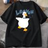 Funny Duck T-shirt Summer Short Sleeve T Shirt Women Short Sleeve Trendy Round Neck Casual Top Streetwear Clothes