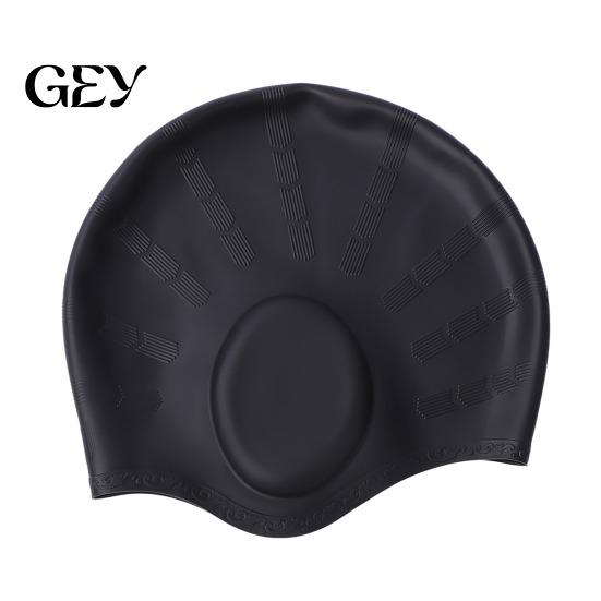 Short Hair Swim Cap Adults Silicone Swimming Cap, Waterproof Non-slip Elastic Pool Hat, Men Soft Women Ear Protection Bathing for Long