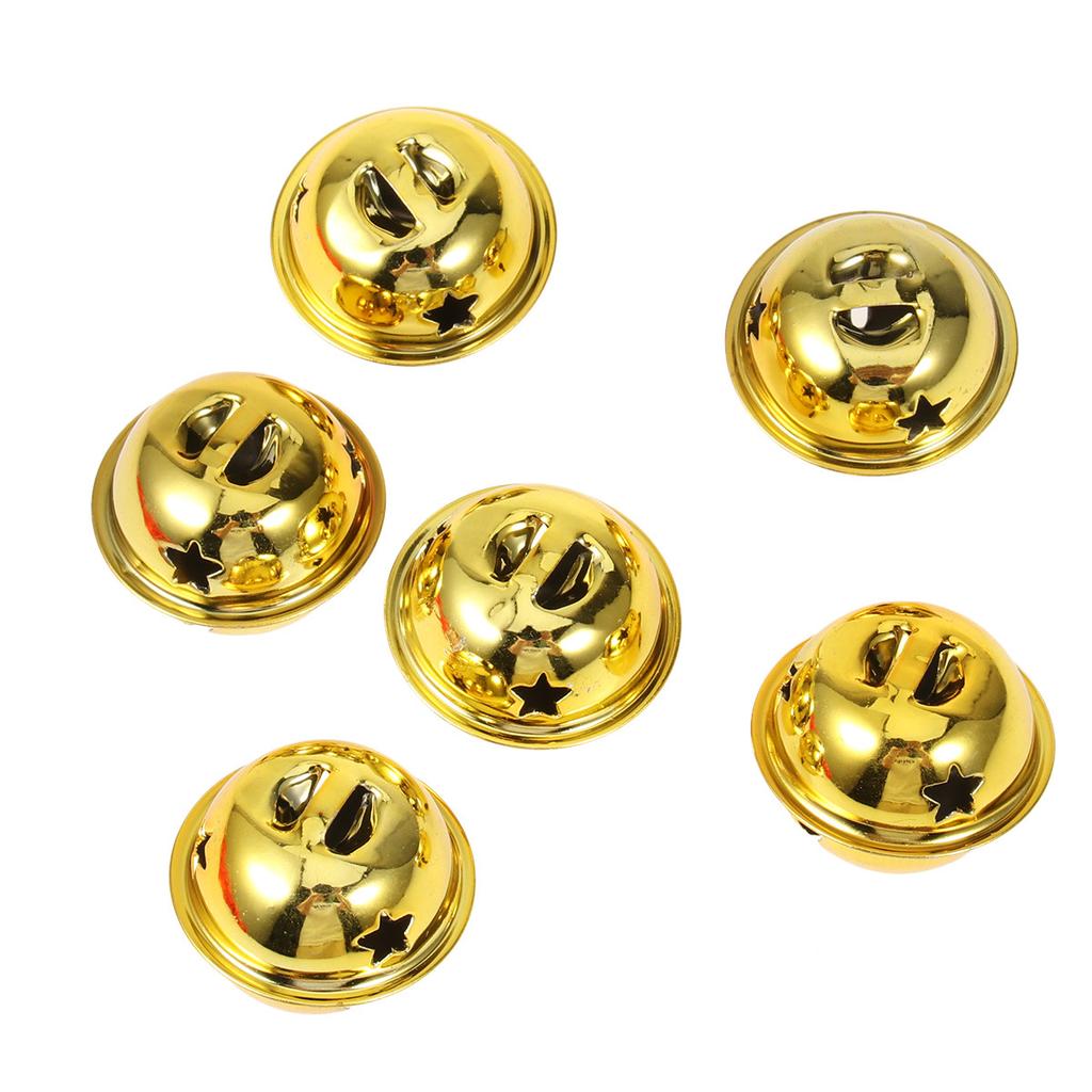 21Pcs Christmas Bell Set Five-Point Star Jingle Bells Handmade Shiny Small Bells for Wreath Tree DIY Craft Hanging Ornaments