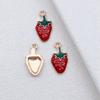 Peach Fruit Enamel Charms Pendant Alloy For Sweet Food Theme DIY Bracelet Necklace Jewelry Making Supplies For