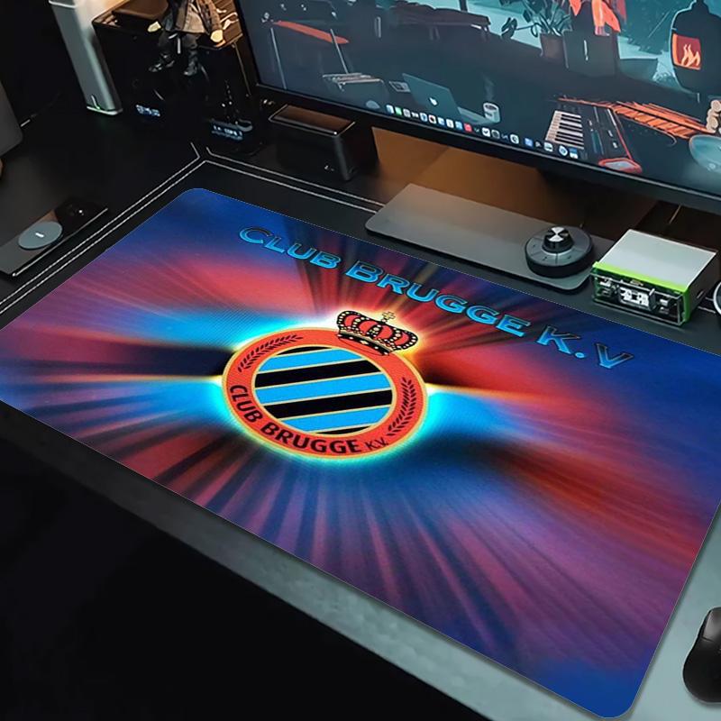 Club Brugge Logo Color Mouse Pad Large Gaming Table Cushion Non-slip Laptop Tablet Big Mousepad XXL Mat Mini PC Playmat With Lock edge