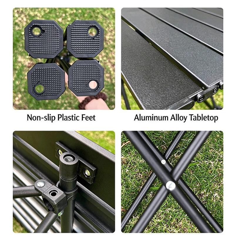 Carrello da Campeggio / Carrello Utilità Pieghevole Attrezzatura da Campeggio Carrello Multifunzionale Per Spiaggia Picnic Escursioni