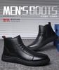 Martin boots winter new high-top boots men's leather shoes leather snow boots velvet leather boots thermal cotton shoes men