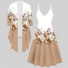 3D  Printed  Set Dress Coat ,  Double Spelling with Diverse Colors and Shapes  Fashion Print,suitable for Various Scene Fashion Styles