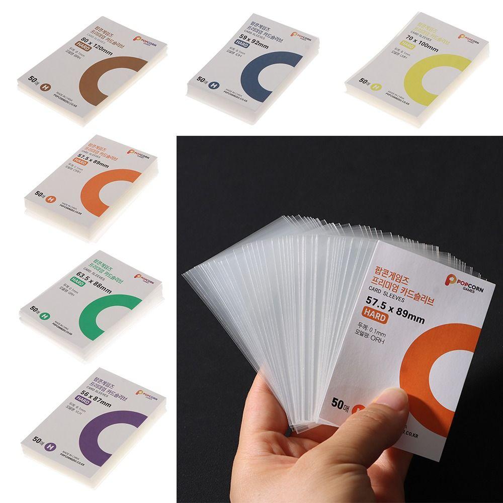 

50pcs Clear Photocard Holographic Protector Film 3 Inch Album Binder Game Card Holder фіолетовий