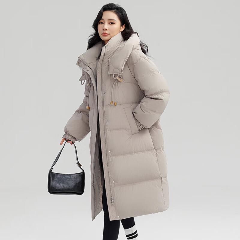 YAYA Women's Mid-length Hooded Down Jacket
